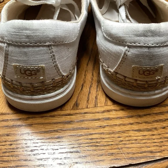 UGG Eyan II Canvas Beige Sneakers 9.5 - Picture 4 of 9